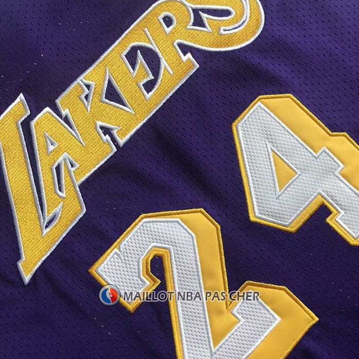 Maillot Los Angeles Lakers Kobe Bryant NO 24 Mitchell & Ness 2007-08 Volet
